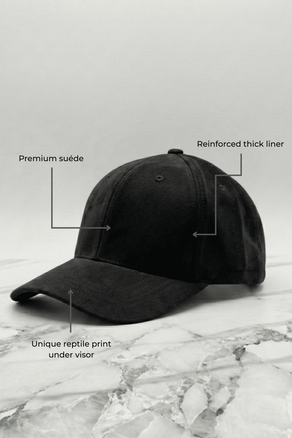 EXOTIC SUÉDE CAP | BLACK – SPEECHLEZ