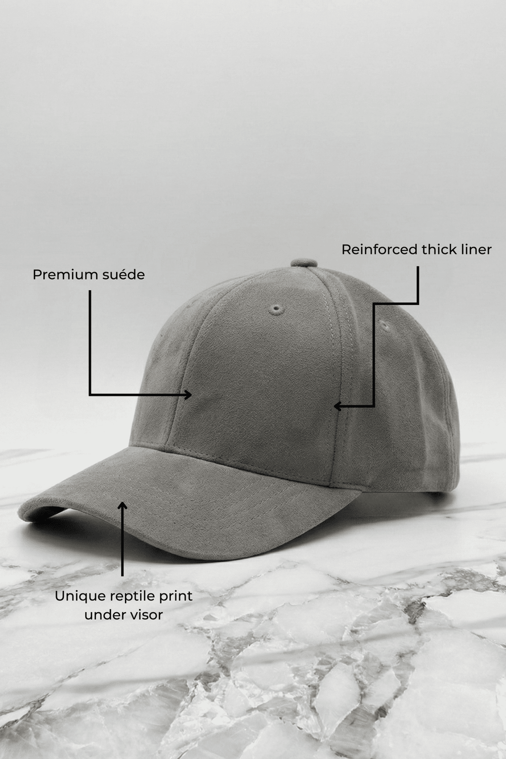 EXOTIC SUÉDE CAP | GREY - SPEECHLEZ