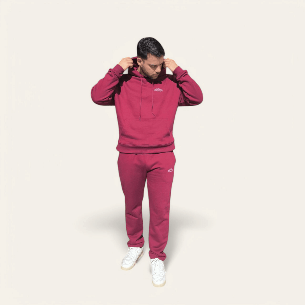 Men Red Wanderlust Sweatpants - Speechlez Clothing
