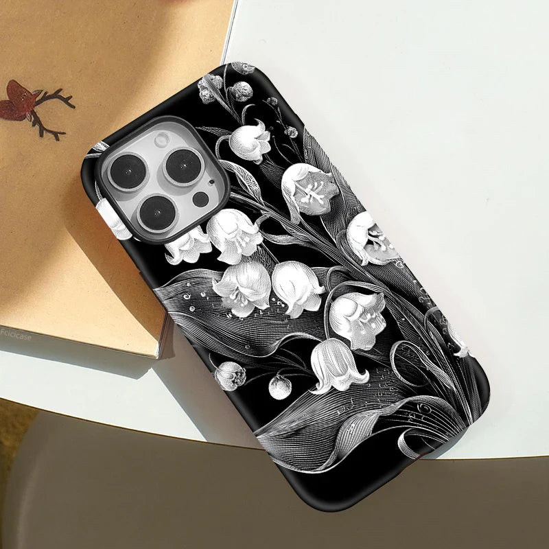 Rhode Flower For Magsafe Wireless Charge Phone Case Plus Double - layer Cover - SPEECHLEZ