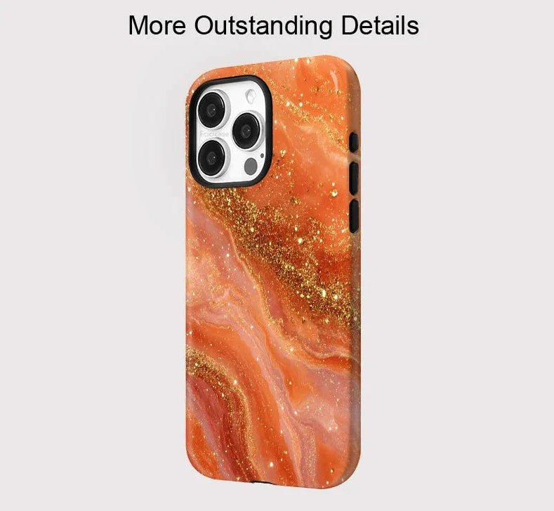 Rhode Phone Case Orange Marble - SPEECHLEZ