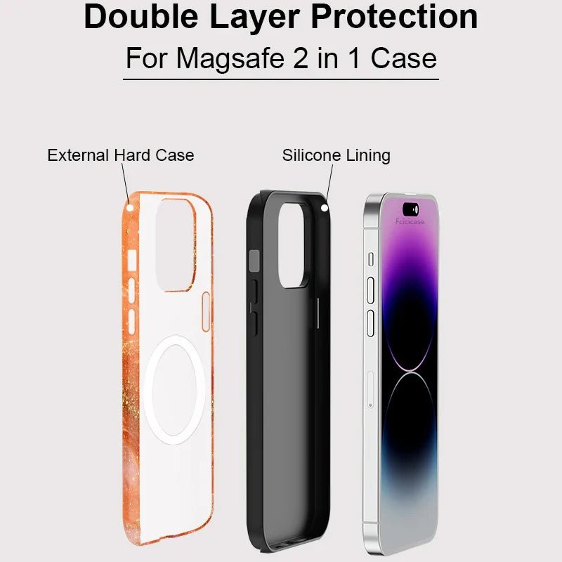 Rhode Phone Case Orange Marble - SPEECHLEZ